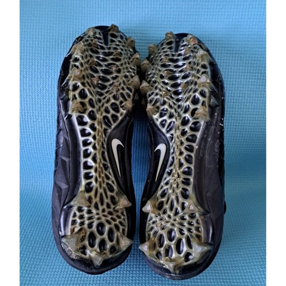 Nike Size 8 Mens Alpha Menace Pro Mid Football Cleats Black Silver - Picture 8 of 12